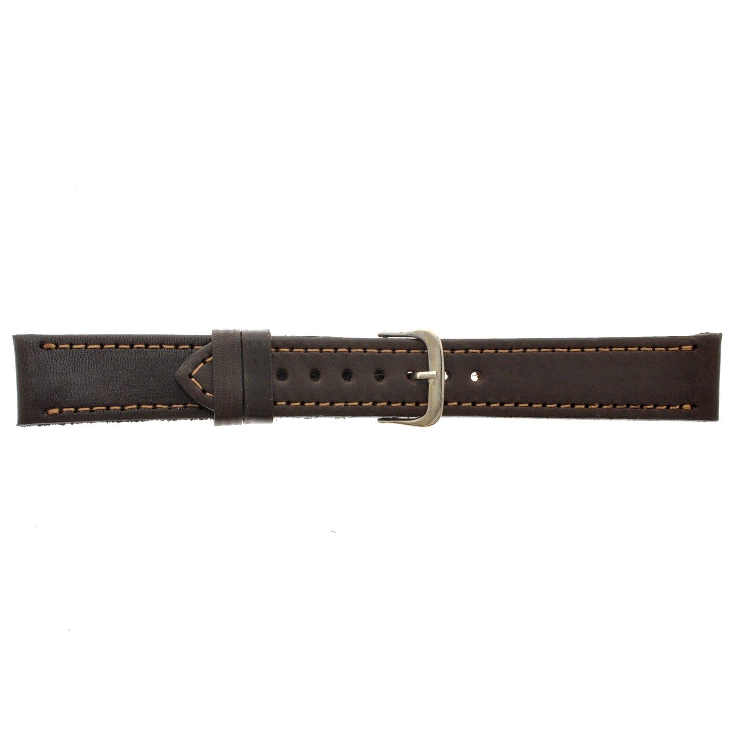 Malla para Reloj Pulsera, Cuero Luppi 18 MM Marrón Oscuro