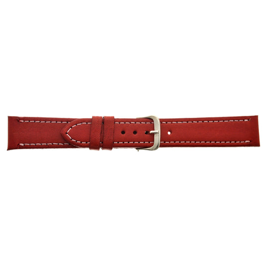 Malla para Reloj Pulsera, Cuero Luppi 18 MM Rojo