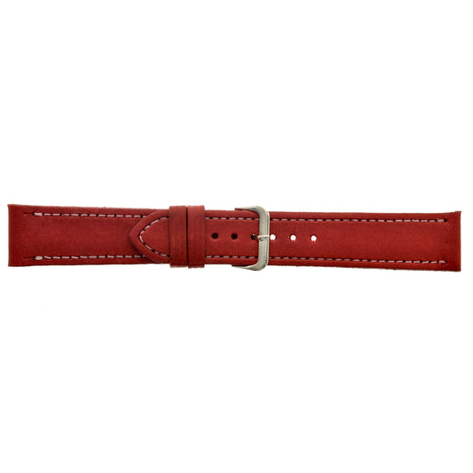 Malla para Reloj Pulsera, Cuero Luppi 20 MM Rojo