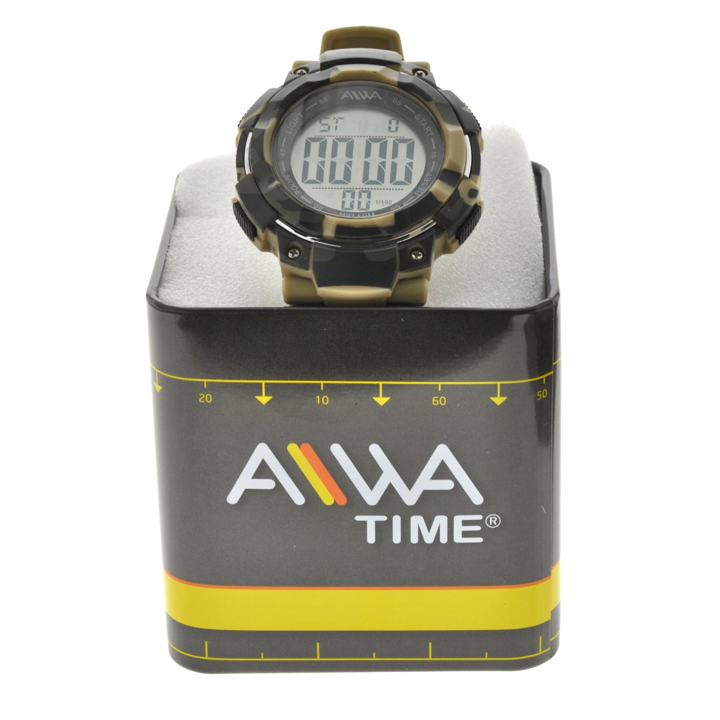 art. 10305 016VD - AIWA Time - Reloj Digital Crono Alarma, Caballero, AIWA Time, Sumergible 5 ATM