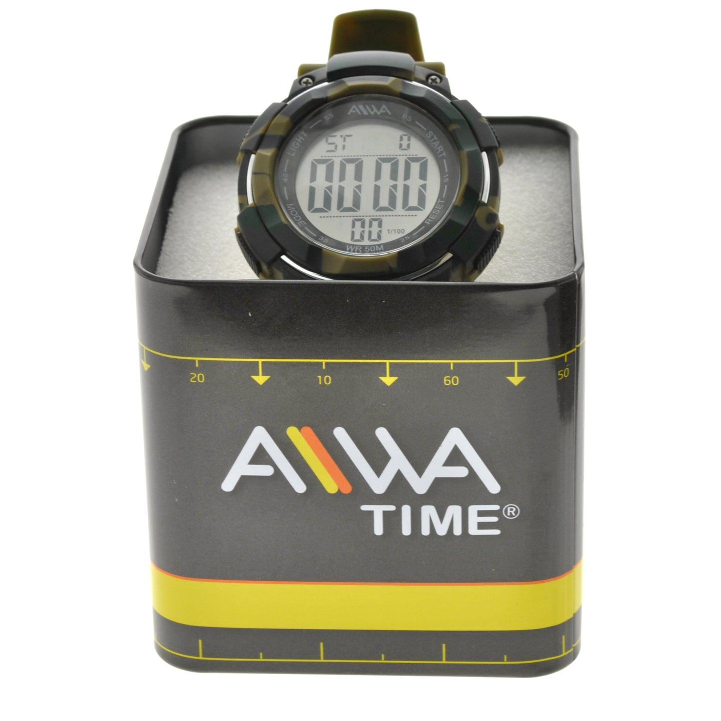 art. 10305 016VM - AIWA Time - Reloj Digital Crono Alarma, Caballero, AIWA Time, Sumergible 5 ATM