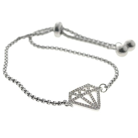 Pulsera tennis acero T-Swarovski dije diamante con cubic D&K - 600TN-24