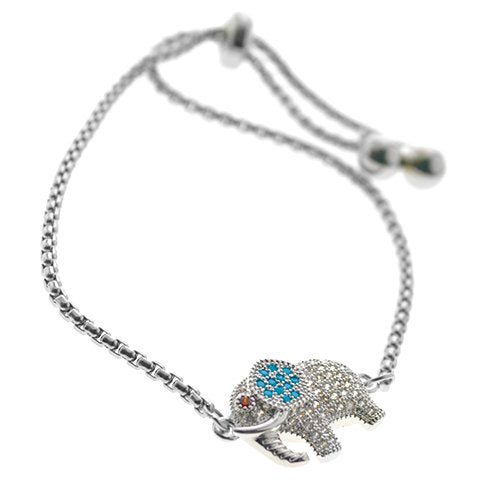 Pulsera tennis acero T-Swarovski dije elefante con cubic D&K - 600TN-30